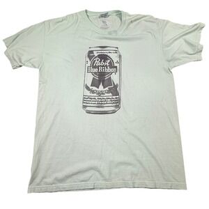 Pabst Blue Ribbon Graphic T-Shirt‎ Men's Large Beer Comfort Colors